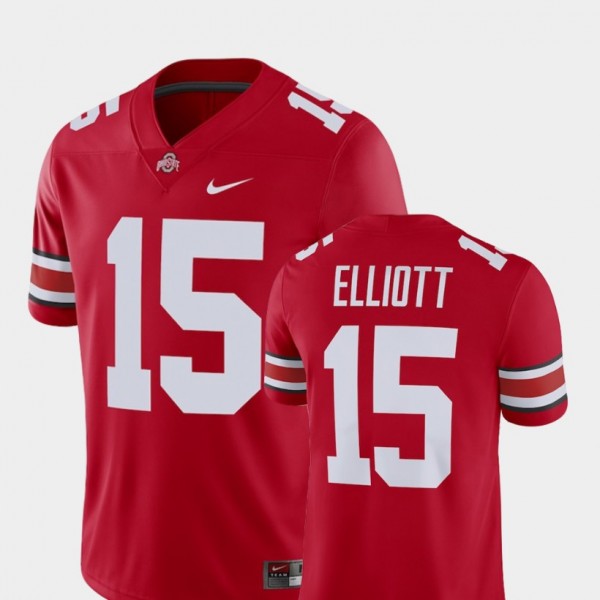 Ohio State Buckeyes Ezekiel Elliott Men's #15 Alumni Player Scarlet Game College Football Jersey 2404IULD0